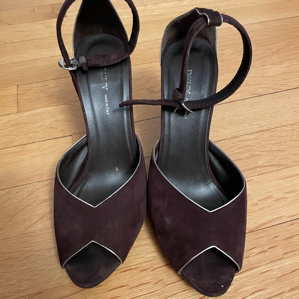 DKNY brown suede heels - size 8.5